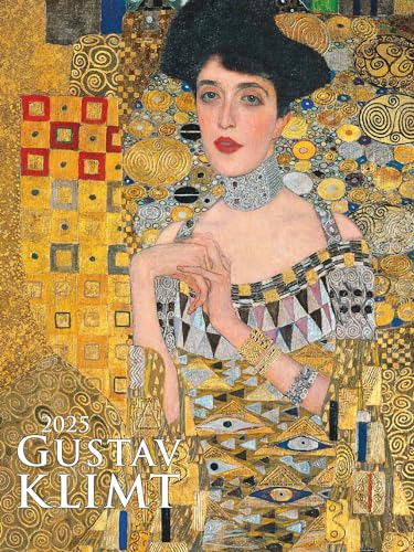Alpha Edition - Gustav Klimt 2025 Bildkalender, 42x56cm, Kalender mit hochwertigen Kunstabbildungen für jeden Monat, Silberfolienprägung mit Metalliceffekt, internationales Kalendarium von Alpha Edition