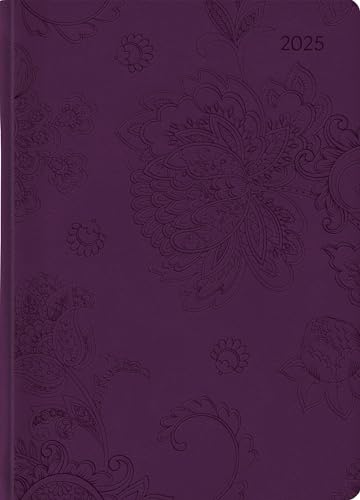 Ladytimer Grande Deluxe Purple 2025 - Taschen-Kalender A5 (15x21 cm) - Tucson Einband - mit Motivprägung - Weekly - 128 Seiten - Alpha Edition von Alpha Edition