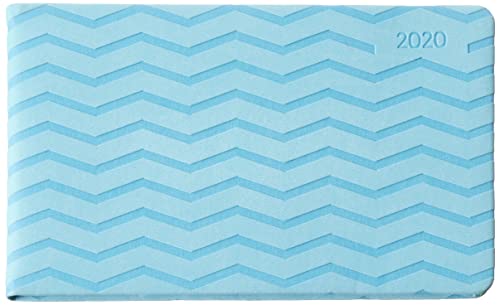 Ladytimer TO GO Deluxe Pastel Blue 2020 - Taschenkalender quer (15 x 9) - Tucson Einband - Motivprägung Muster - Weekly - 128 Seiten von Alpha Edition