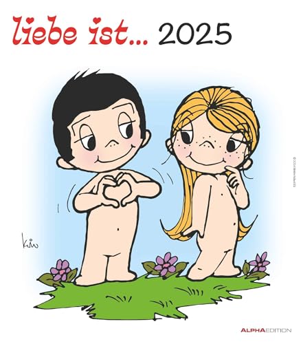 Liebe ist... 2025 - Wand-Kalender - 30x34 - Illustrationen - Paar von Alpha Edition