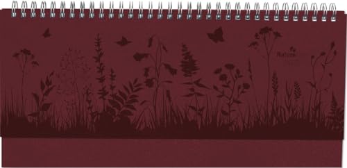 Tisch-Querkalender Nature Line Flower 2025 - Tisch-Kalender - Büro-Kalender quer 29,7x13,5 cm - 1 Woche 2 Seiten - Umwelt-Kalender - mit Hardcover von Alpha Edition