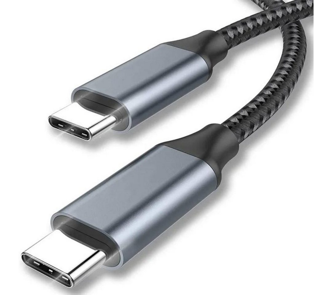 Alpha Electronics Daten- und Schnellladekabel USB-Kabel, (100 cm), USB-C/USB-C USB-Kabel, 60W Ladeleistung von Alpha Electronics