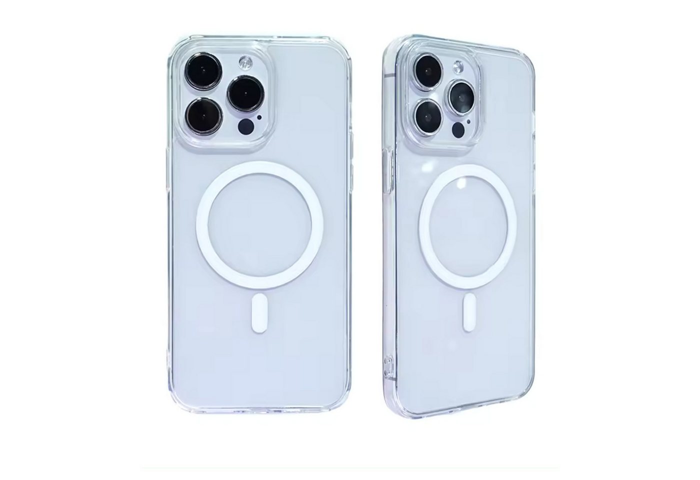 Alpha Electronics Handyhülle MagSafe Hülle für Apple iPhone 15 Plus Case transparent, wireless charging kompatibel, magnetisch von Alpha Electronics