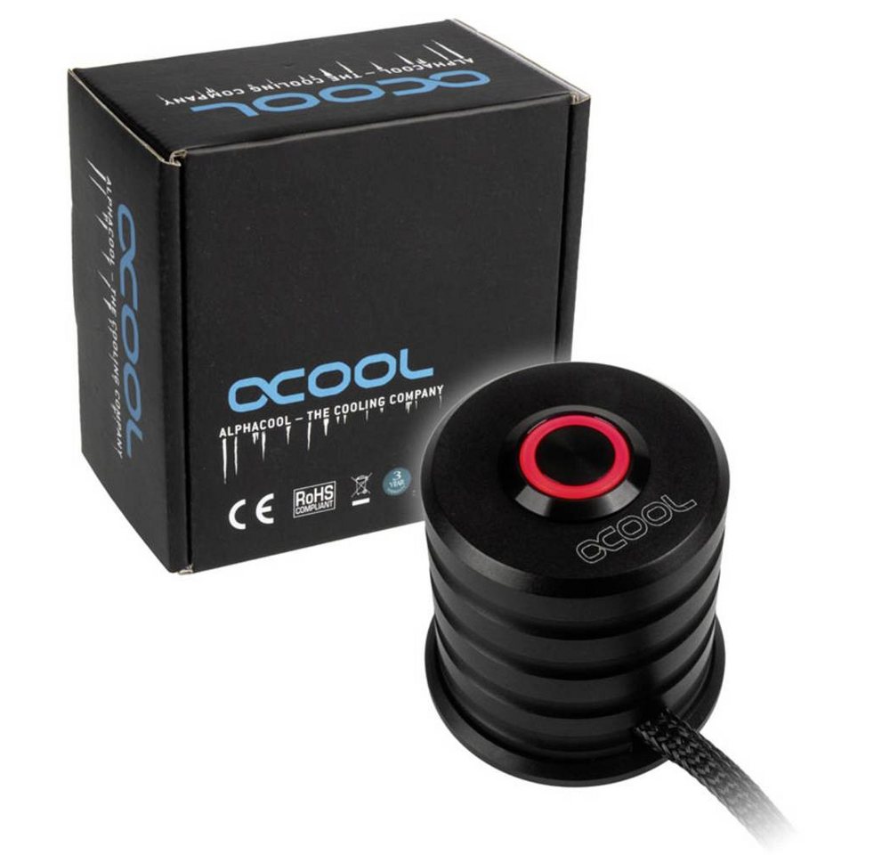 AlphaCool PC-Gehäuse Powerbutton mit Taster, 19mm (beleuchtet) - Deep von AlphaCool