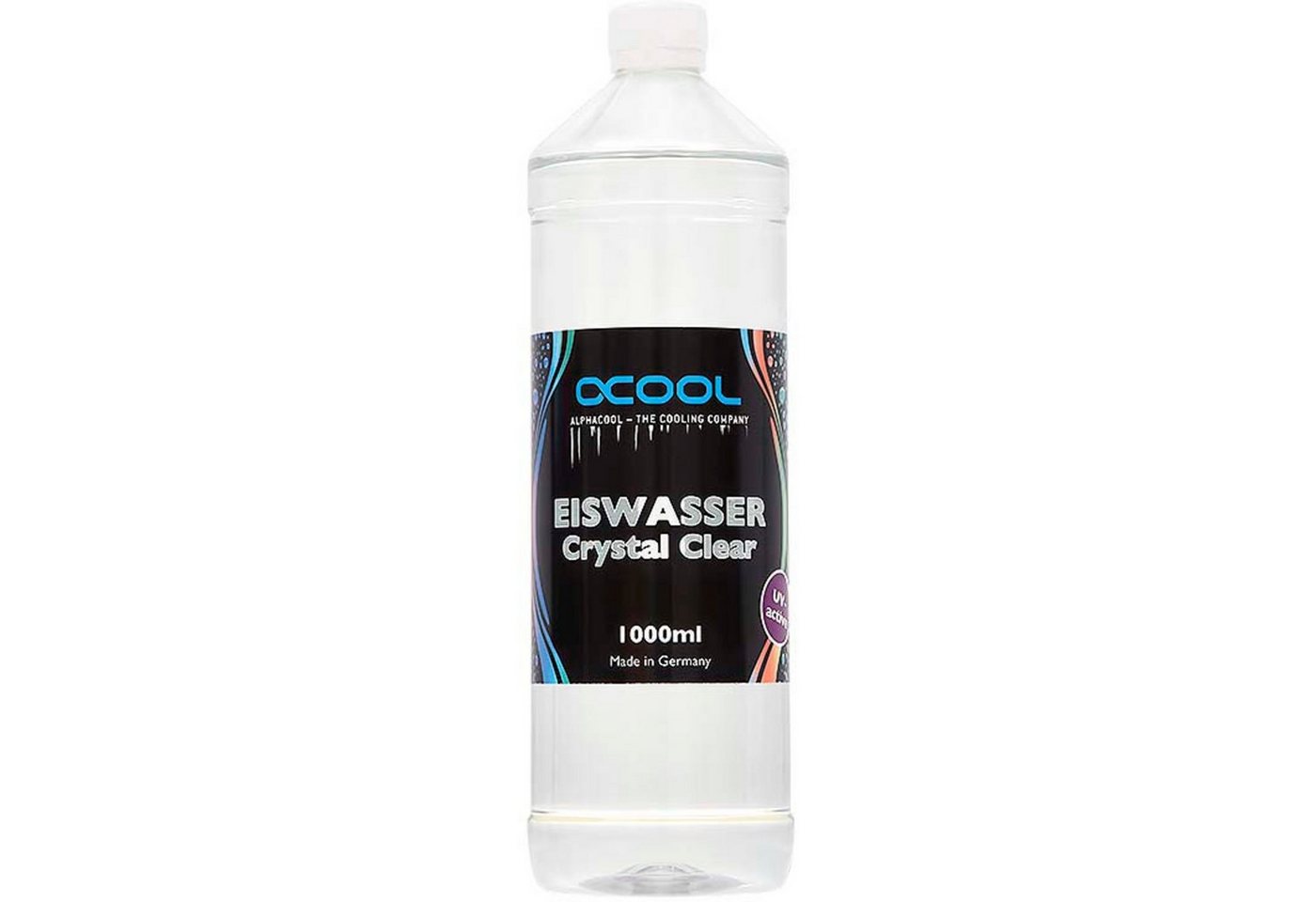 AlphaCool Wasserkühlung Eiswasser Crystal Clear UV-aktiv Fertiggemisch 1000ml von AlphaCool