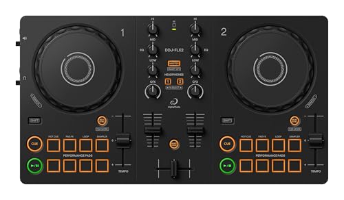 AlphaTheta DDJ-FLX2 Kompakter 2-Kanal DJ-Controller mit XLR, Cinch und 1/4 Zoll TRS Gold TS Anschlüssen AlphaTheta DDJ-FLX2 Kompakter 2-Kanal DJ-Controller mit XLR, Cinch und 1/4 Zoll TRS Gold TS Anschlüssen von AlphaTheta