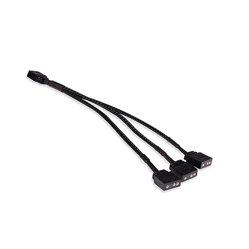 Alphacool 18709 Y-Splitter aRGB 3-Pin auf 3x 3-Pin 15cm Kabel Modding gesleevt schwarz Alphacool 18709 Y-Splitter aRGB 3-Pin auf 3x 3-Pin 15cm Kabel Modding gesleevt schwarz von Alphacool
