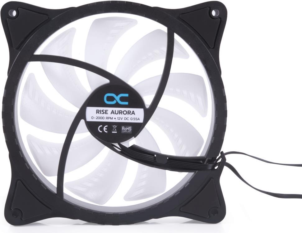 Alphacool Rise Aurora Computergehäuse Ventilator 14 cm Schwarz 1 Stück(e) (24837) von Alphacool