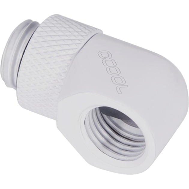 Eiszapfen L-Verbinder drehbar G1/4 AG auf G1/4 IG - White, Verbindung von Alphacool