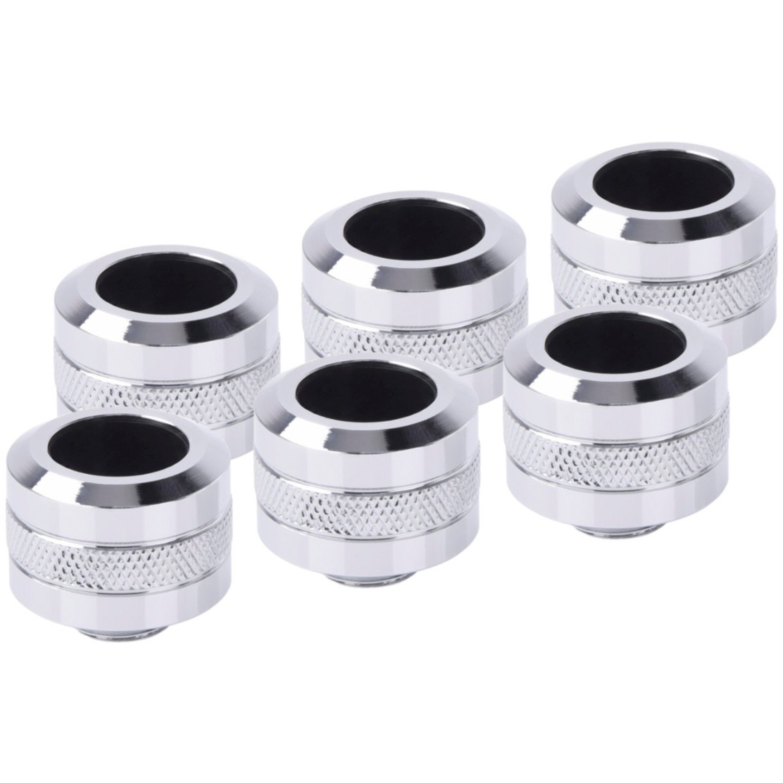 Eiszapfen PRO 16mm HardTube Fitting G1/4 - Chrome Sixpack, Verbindung von Alphacool