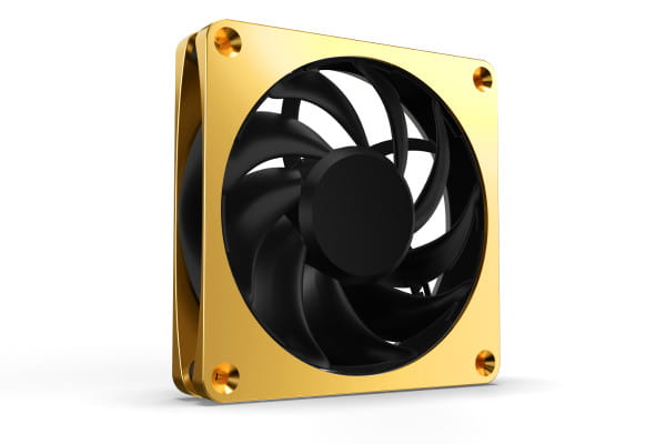 L12 Alphacool Apex Stealth Metall Lüfter 2000rpm Gold (120x120x25mm) von Alphacool