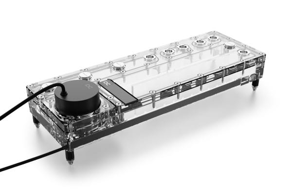 PUM Alphacool Core Distro Plate 360 Links mit VPP Apex Pumpe von Alphacool