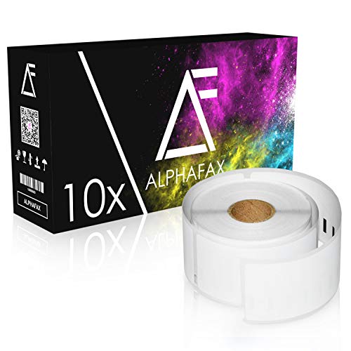 10 Alphafax Rollen Namensschild-Etiketten kompatibel für Dymo 11356 Guestguard - je 300 Etiketten 89x41mm von Alphafax