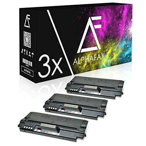 3 Toner kompatibel für Samsung MLD-1630A/ELS ML-1630 W SCX-4500 W - Schwarz je 3.000 Seiten von Alphafax