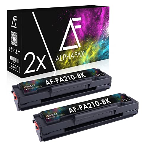 Alphafax 2 Toner PA-210 PA210 kompatibel für Pantum P2502W P2500W M6550NW M6500W M6558NW M6608NW M6600NW, Schwarz-1.600 Seiten (2er-Pack) von Alphafax