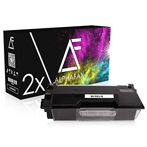 Alphafax 2 Toner kompatibel für Brother TN-3512 für Hl-L6250 DN HL-L6300 HL-L6400 DCP-L6600 DW MFC-L6800 MFC-L6900Series - Schwarz je 12.000 Seiten von Alphafax