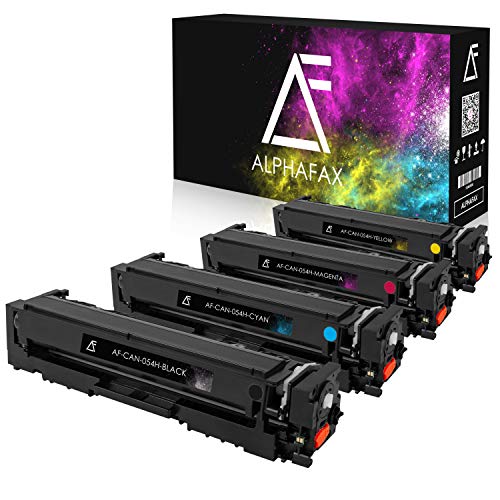 Alphafax 4 Toner kompatibel für Canon 054 | 054H | i-Sensys LBP621CW | LBP623CDW Serie | MF640 Serie | MF641CW | MF643CDW | MF645CX 3025C002 | 3026C002 | 3027C002 | 3028C002 von Alphafax