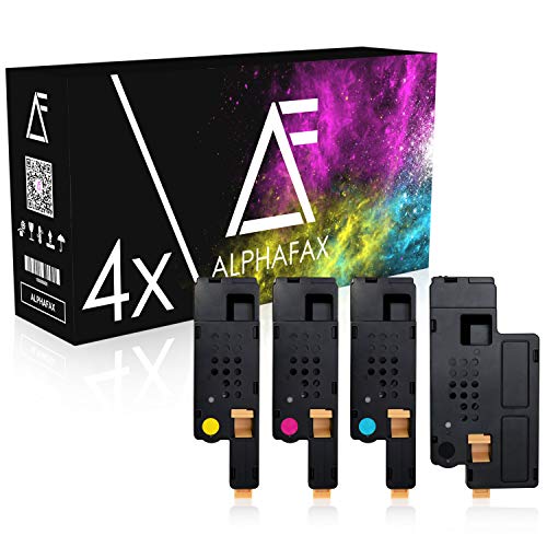 Alphafax 4 Toner kompatibel für Dell E525w LED-Farblaser-Multifunktionsdrucker - Schwarz 2.000 Seiten, Color je 1.400 Seiten von Alphafax