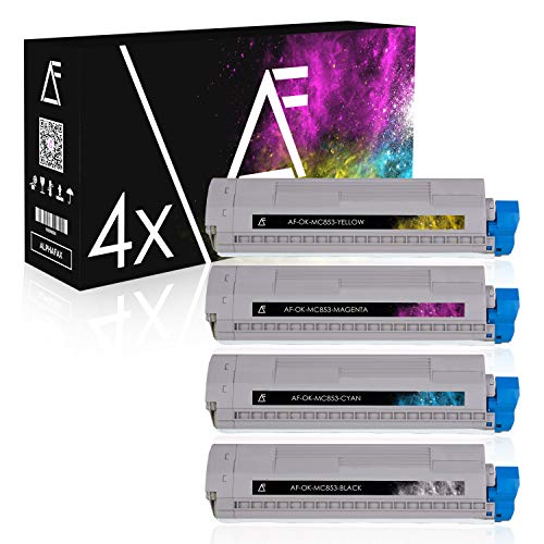 Alphafax 4 Toner kompatibel für Oki MC853 MC870 MC873 DN DNCT DNV DNX Series von Alphafax