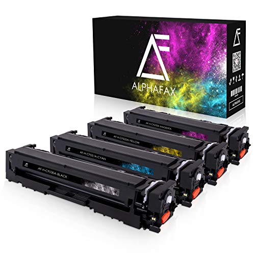Alphafax 4 Toner kompatibel mit HP CF530A-CF533A für Color Laserjet Pro M180n M181fw - 205A von Alphafax