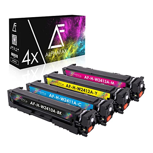 Alphafax 4 Toner kompatibel mit HP W2410A W2411A W2412A W2413A 216A für Color Laserjet Pro M183fw [MIT CHIP] von Alphafax