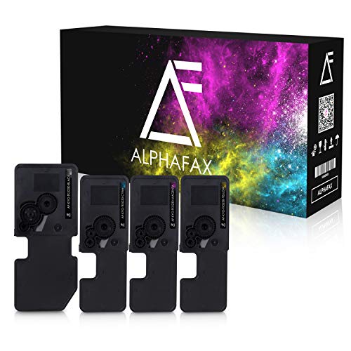 Alphafax 4X Toner ersetzt Kyocera TK5230 Schwarz Cyan Magenta Gelb Multipack für Kyocera Ecosys P5021cdw von Alphafax