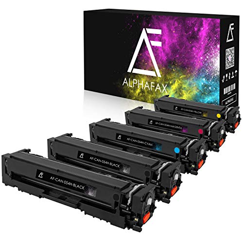 Alphafax 5 Toner kompatibel für Canon 054 | 054H | i-Sensys LBP621CW | LBP623CDW Serie | MF640 Serie | MF641CW | MF643CDW | MF645CX 3025C002 | 3026C002 | 3027C002 | 3028C002 von Alphafax