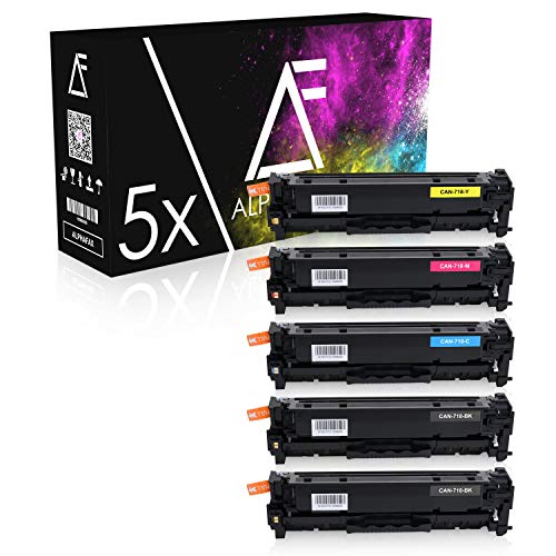 Alphafax 5 Toner kompatibel für Canon 718 - für I-Sensys LBP-7200 7210 7660 7680 C CDN CN Series MF-8330 8340 8350 8360 8380 CDN CDW CD Series (Nicht geeignet für I-Sensys MF-724cdw) von Alphafax