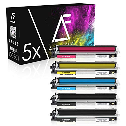 Alphafax 5 Toner kompatibel mit HP Laserjet Pro MFP M170 Series M176 N M177 FW - CF350A CF351A CF352A CF353A - Schwarz je 1.300 Seiten Color je 1.000 Seiten von Alphafax