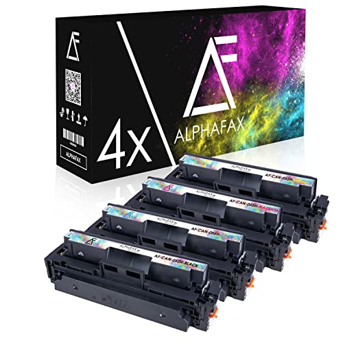 Alphafax Toner kompatibel mit Canon 055H 055 für i-SENSYS MF744Cdw MF742Cdw LBP663Cdw MF746Cx LBP664Cx MF740C LBP660C (Schwarz Magenta Cyan Yellow 4er Set) von Alphafax