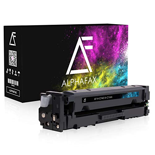 Alphafax Toner kompatibel mit HP 201X CF401X für HP Laserjet Pro MFP M277dw, Laserjet Pro MFP M277n, Laserjet Pro M252dw, Laserjet Pro M250 Series - Cyan 2.300 Seiten von Alphafax