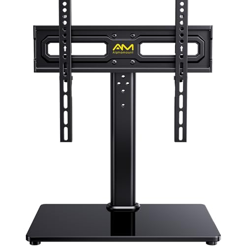 TV Ständer Schwenkbarer, Universal TV Standfuss für 32-60 Zoll LED LCD Flach & Curved Fernseher bis zu 40kg, Höhenverstellbarer TV Stand Max.VESA 400x400mm von Alphamount