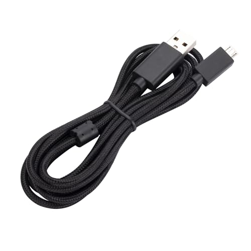 Alphatec G633 USB-Ersatz-Ladekabel, Kompatibel Mit Logitech G633s Gaming-Headsets, Ersatz-Aux-Kabel, 2 Meter, Schwarz von Alphatec
