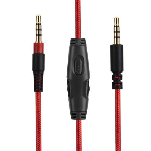 Cloud Alpha Ersatzkabel, kompatibel mit HyperX Cloud Alpha Gaming-Headset, Inline-Stummschaltung, Lautstärkeregler mit Mikrofon, 1,5 Meter Kopfhörer-Audio-Verlängerungskabel von Alphatec