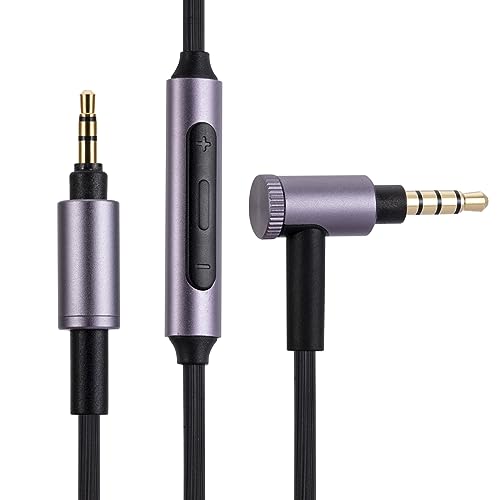 Ersatz-Audiokabel für Sony, kompatibel mit Sony MDR-10R MDR-1A XB950 Z1000 WH-1000XM2 H800 H950 10RBT H900 MSR7 Kopfhörer 3,5mm Stereo-Klinkenkabel, Inline-Mikrofon und Lautstärkeregler von Alphatec