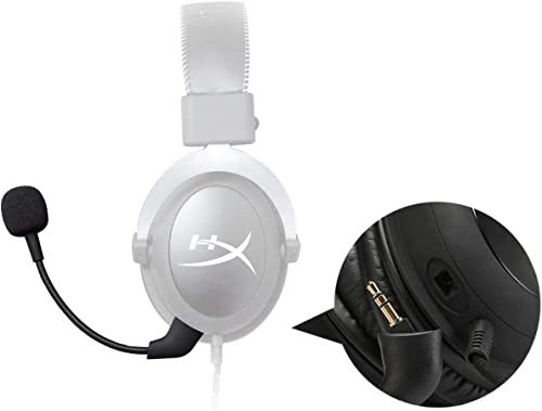 Ersatz-Spielmikrofon für HyperX Cloud II, Cloud Core, Cloud X & Cloud Pro Silver Gaming Headset auf PS4 PS5 Xbox One PC, abnehmbares 3,5-mm-Boom-Mikrofon von Alphatec