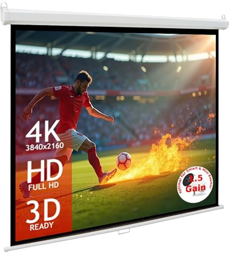 SlenderLine EcoSmart Rolloleinwand 220x220 cm | 122 Zoll | 1:1 Format | GESAMTBREITE: cm | optimal für Smart & Mini Beamer | Heimkino Leinwand | Decke oder Wand | 8 Kant-Gehäuse SlenderLine EcoSmart Rolloleinwand 220x220 cm | 122 Zoll | 1:1 Format | GESAMTBREITE: cm | optimal für Smart & Mini Beamer | Heimkino Leinwand | Decke oder Wand | 8 Kant-Gehäuse von Alphavision