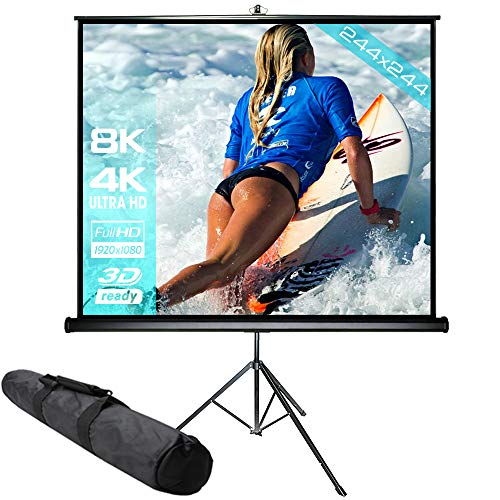 SlenderLine Mobile Stativleinwand 244 x 244 cm inkl. Transporttasche - Beamer Leinwand inkl. Ständer - Formate 1:1/4:3/16:9 SlenderLine Mobile Stativleinwand 244 x 244 cm inkl. Transporttasche - Beamer Leinwand inkl. Ständer - Formate 1:1/4:3/16:9 von Alphavision