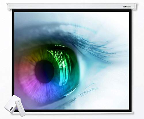 Universal Heimkino & Business Beamer Motorleinwand 180 x 180 (176x176) cm/Gehäuselänge 207cm / 1:1 / HDTV/Full HD / 3D / 4K / Vierkantgehäuse / 1,0 Gain/Stromanschluss Links/Funkfernbedienung von Alphavision