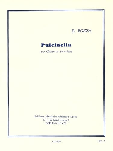 Eugène Bozza-Pulcinella For Clarinet And Piano-Klarinette und Klavier-BOOK von Alphonse Leduc