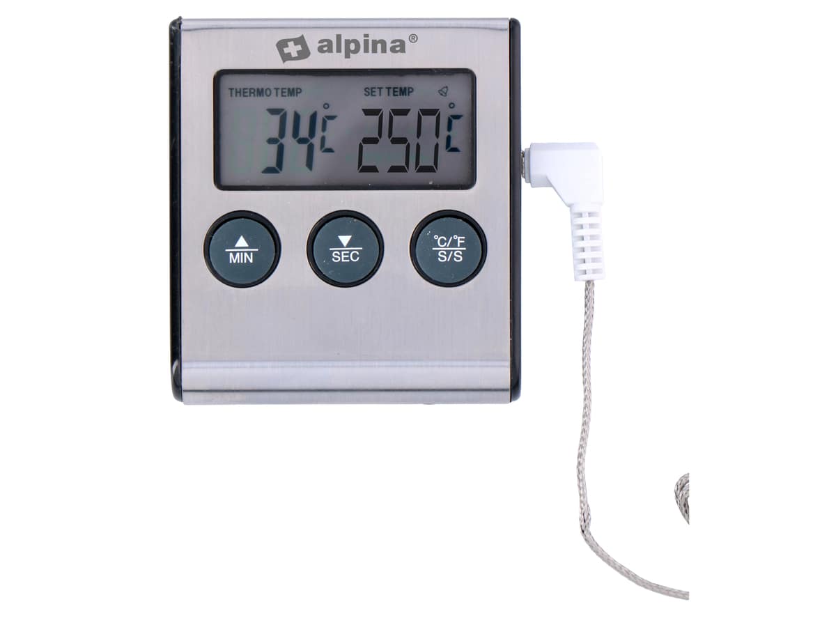 ALPINA Digitales-Küchenthermometer mit Temperatursonde -50 bis +250 Grad C. ALPINA Digitales-Küchenthermometer mit Temperatursonde -50 bis +250 Grad C. von Alpina