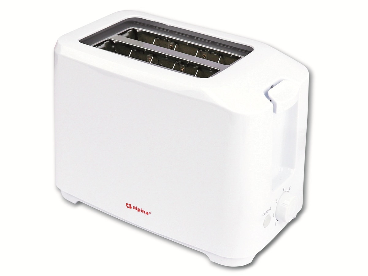 ALPINA Doppelschlitz, Toaster 700 W, weiß von Alpina