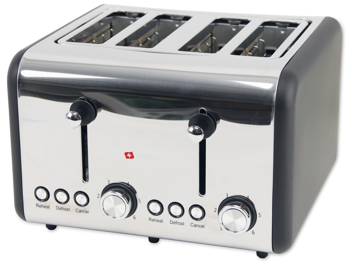 ALPINA Toaster, 1500 W, 4 Scheibentoaster, silber von Alpina