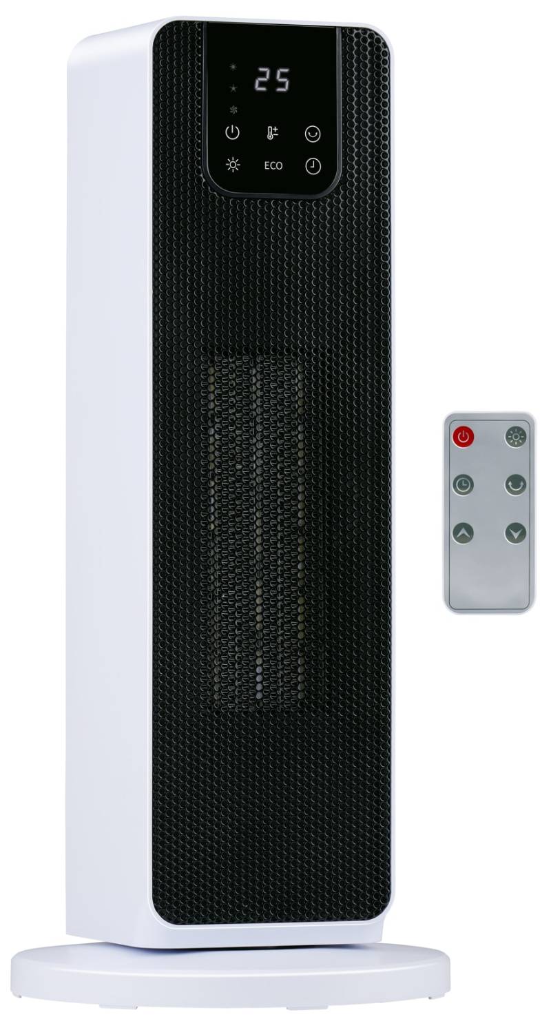 ALPINA Turmheizlüfter PTC-2702L, 2000 W, mit Fernbedienung, schwarz-weiß von Alpina