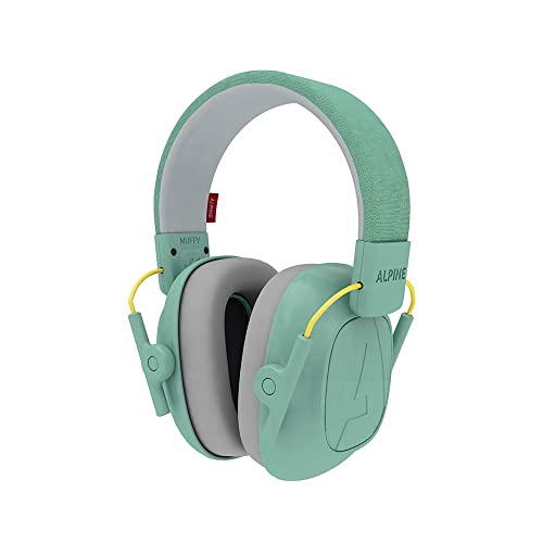 Alpine Muffy Lärmschutz Kopfhörer Kinder - Ohrenschützer für Kinder bis zu 16 Jahren – Geräuschdämmender Gehörschutz für Kinder - Komfortabler mit verstellbarem Kopfband - Mint von Alpine