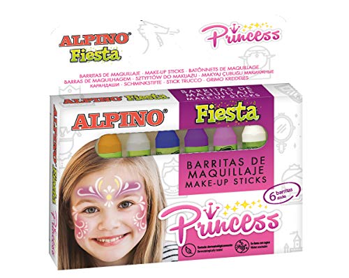 Alpino 219287 - Princess Makeup - 6 Sticks, buntes Sortiment von Alpino