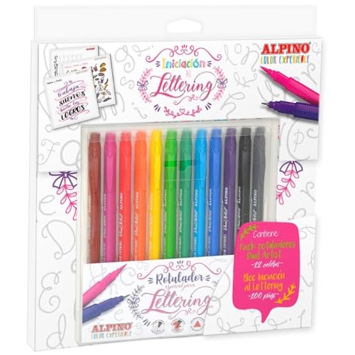 Alpino Color Experience Pack Starterpaket | Lettering Starterbuch | Marker für Lettering von Alpino