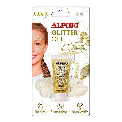 Glitter Gel Alpino Fiesta Gold Format Blister| Glitter Gel mit Gold Basis | Flüssiger Purpur | Flüssiger Purpur von Alpino