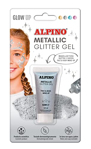 Metallic Glitter Gel Alpino Fiesta silber Format Blister| Metallic Glitter Gel mit silber Basis | Flüssiger Purpur | Flüssiger Purpur von Alpino