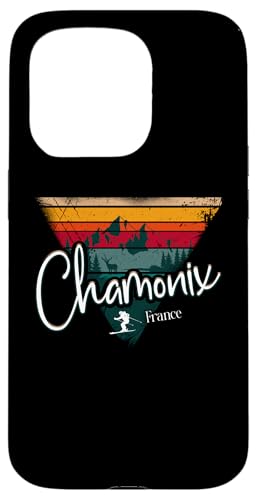 Chamonix Skigebiet Frankreich Ski Alpin Vintage Französische Alpen Hülle für iPhone 15 Pro von Alps Souvenir Shop